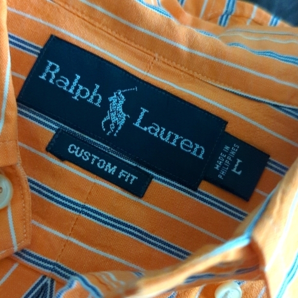 Ralph Lauren blue label button-down custom fit shirt. - Picture 3 of 3